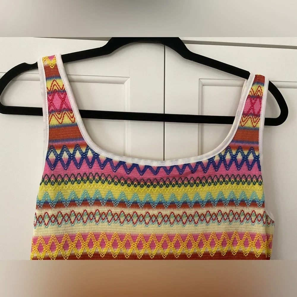 Sleeveless Slit long Dress by Fashion Sz L multicolor NWT - Picture 3 of 8